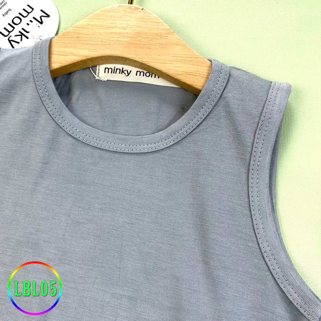 [LBL05] Bộ Ba Lỗ Thun Lạnh MINKY MOM SIZE NHÍ Vải Trơn, Mềm Mịn, Thoáng Mát, Thấm Hút Mồ Hôi, Hàng Chuẩn Loại 1 Cho Bé