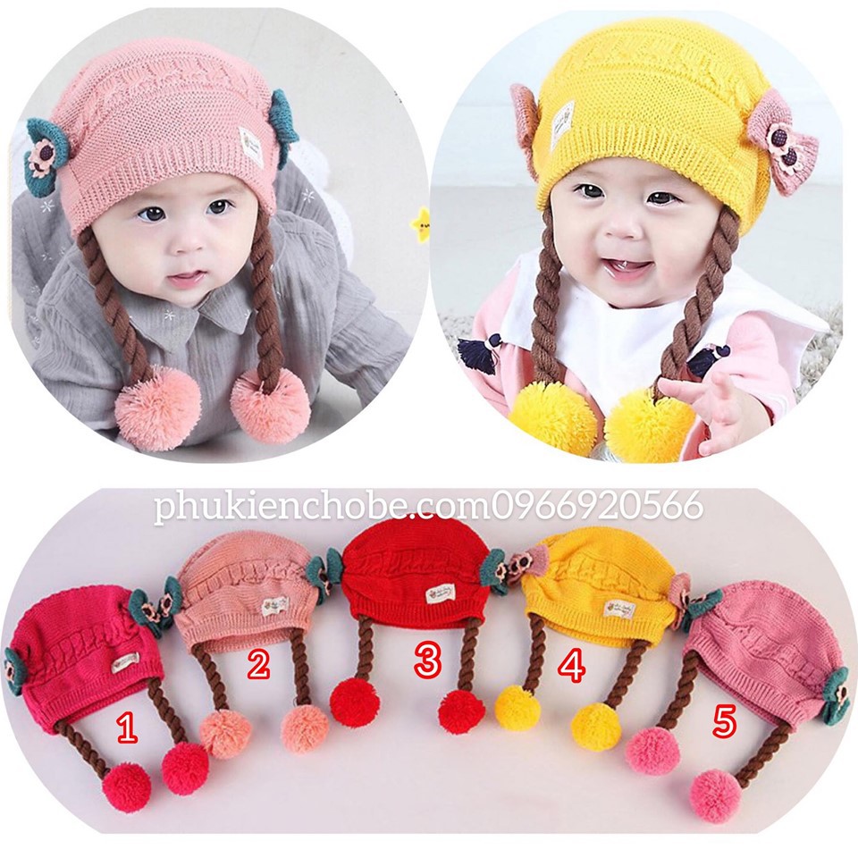 Nón bím len 2 nơ xinh cho bé yêu
