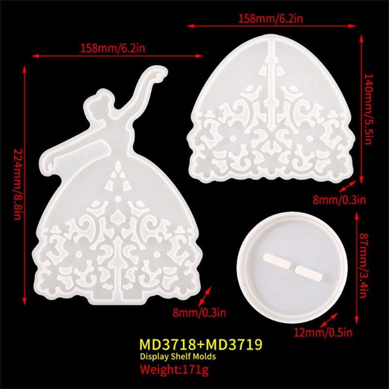 Khuôn Silicone Hình Cô Gái Nhảy Múa Làm Đồ Thủ Công