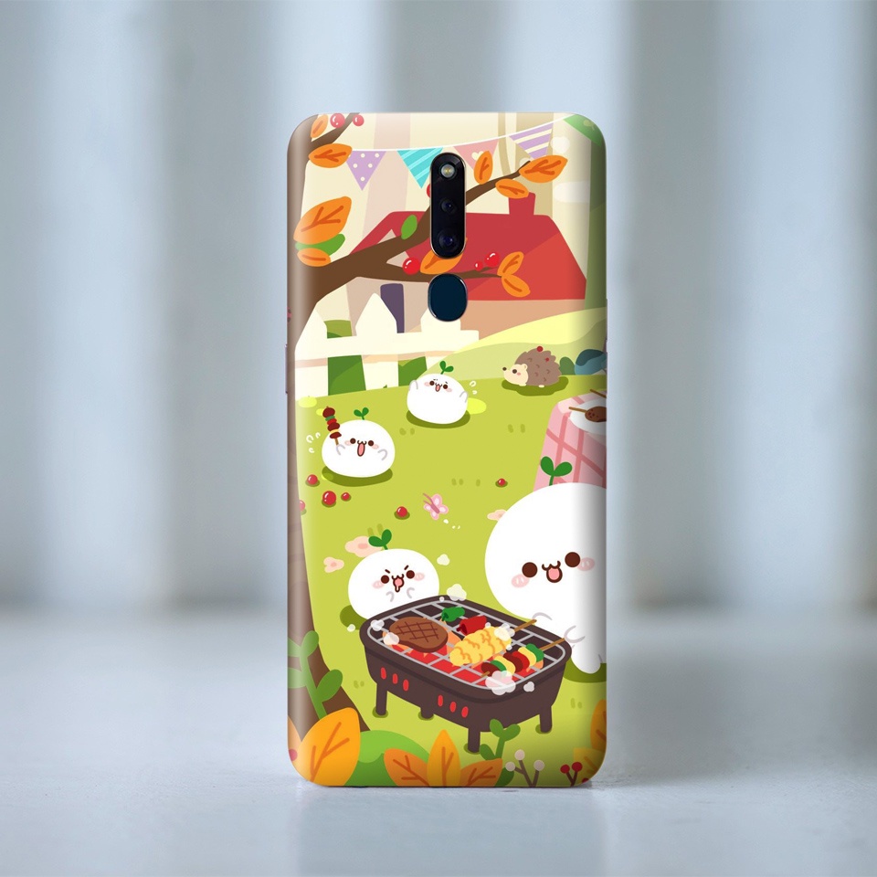 Miếng Dán Skin Điện Thoại In Hình Bánh Bao Cute 1 Cho Iphone 7/ 8/ X/ XS/ 11/ 11 Pro Max Và Các Dòng Máy Android