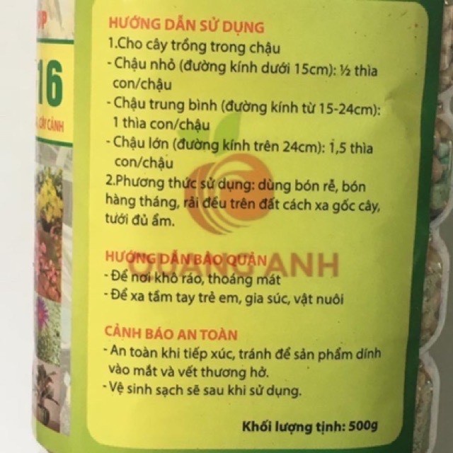 Phân Bón Cây cảnh Nitrophoska cao cấp cây phát triển đồng đều, lá xanh tốt NPK 15-15-15 - chai 500g