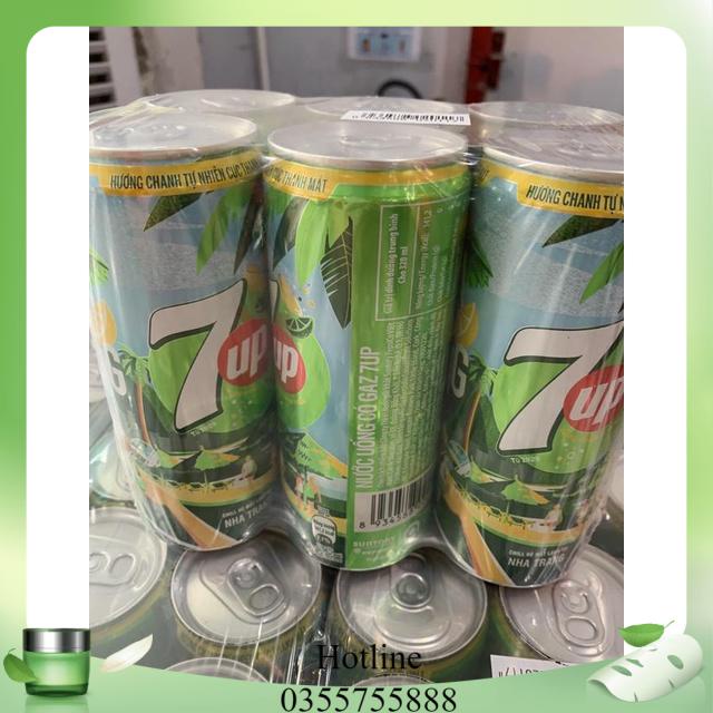 Thùng 24 Lon Nước Ngọt Có Gaz 7Up (320ml/lon)