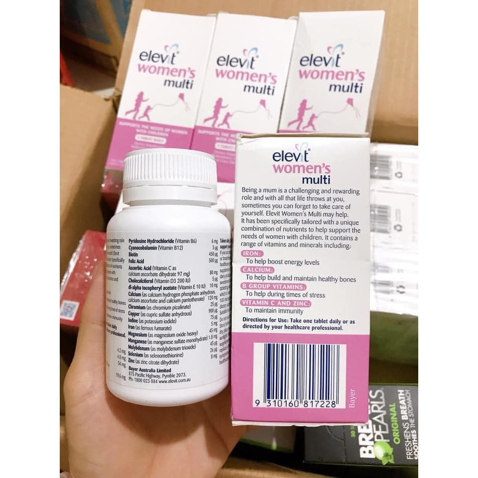 Elevit Women's Multi - VITAMIN TỔNG HỢP ELEVIT CHO PHỤ NỮ SAU KHI SINH 100 VIÊN