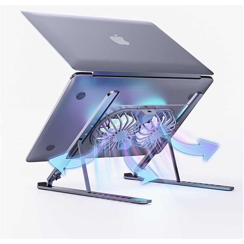 Giá đỡ LAPTOP nhôm tản nhiệt gấp gọn cho MACBOOK 17 inch - Giá Đỡ Tản Nhiệt Laptop hợp kim nhôm P11F