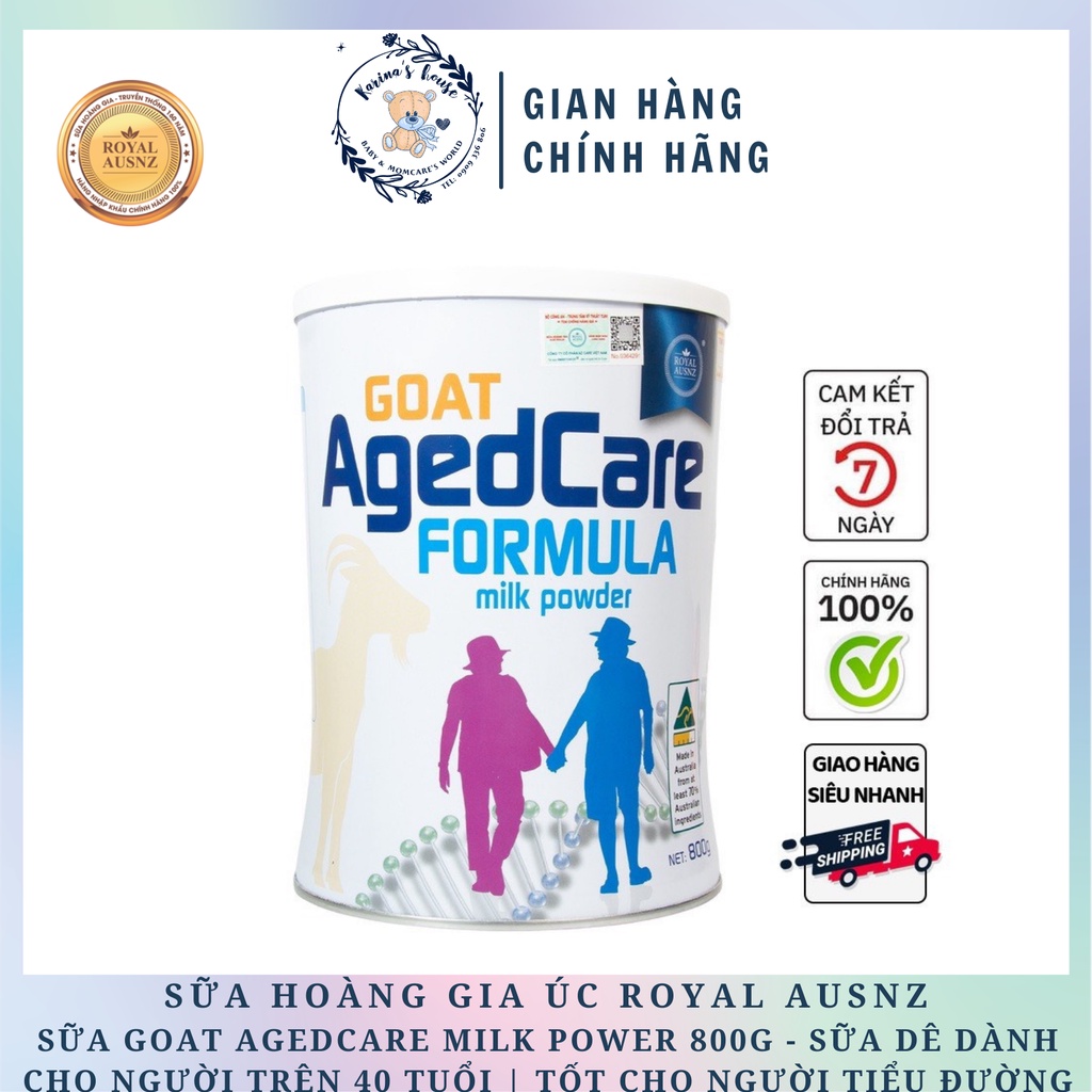 Sữa Hoàng Gia Giảm Nguy Cơ Loãng Xương Và Mỡ Máu Cho Người Trên 40 Tuổi Goat Agedcare Formula ROYAL AUSNZ 800g