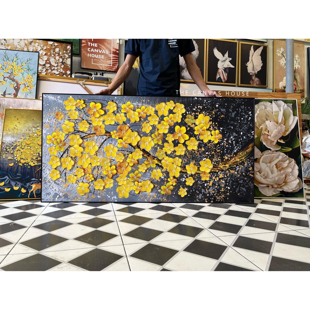 Tranh in Canvas Hoa Mai Vàng  - The Canvas House