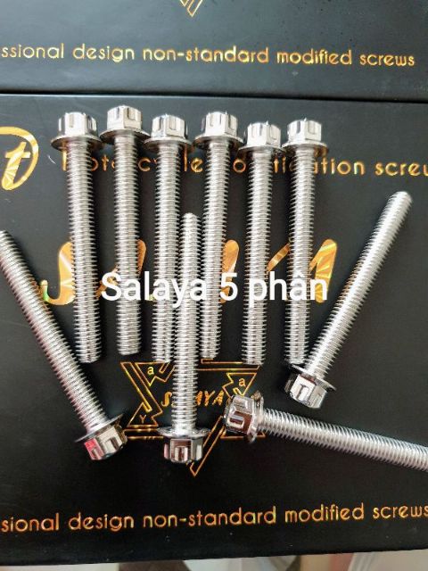 Ốc salaya 6li đủ size gắn được nhiều vị trí trên xe