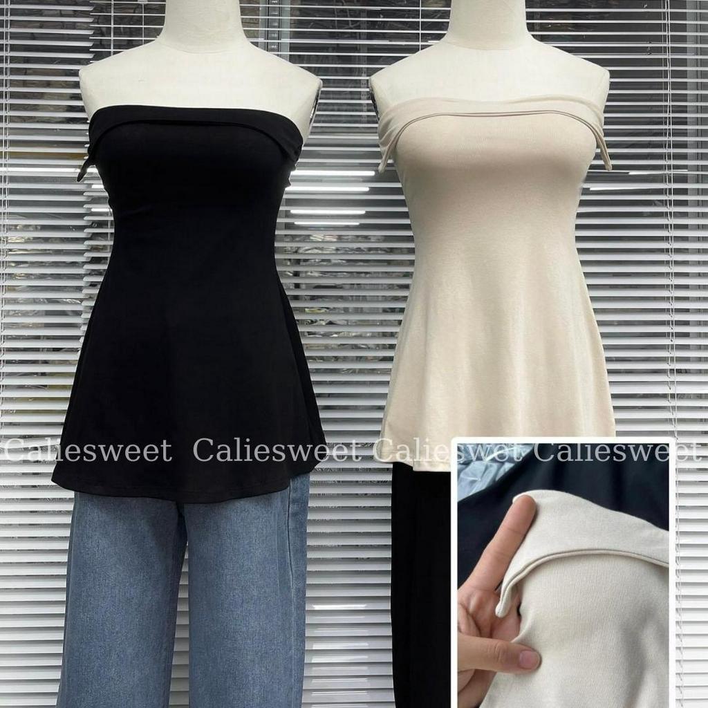 Áo quây ngực dáng dài Caliesweet  áo ống cúp ngực không dây ôm dáng sexy