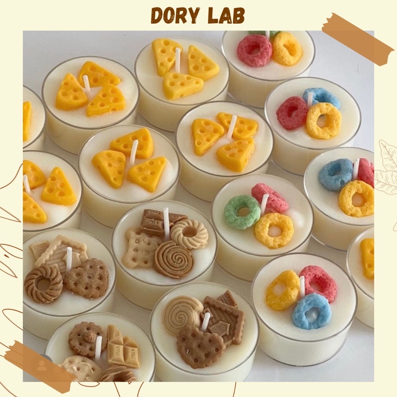 Nến Thơm Tealight Mini Topping Màu Sắc - Dory Lab