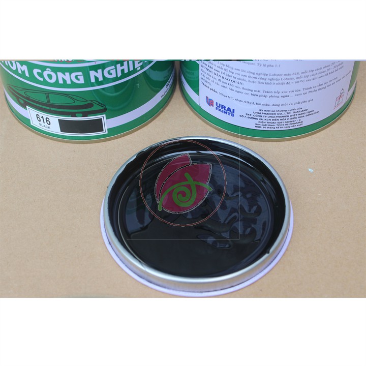 Sơn thơm công nghiệp Lobster màu đen Bóng Black 616 800ml