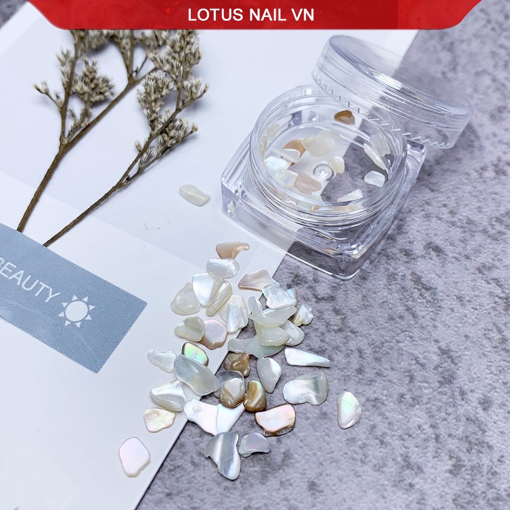 Set sỏi nail, sỏi trang trí móng 12 hũ mix đủ màu