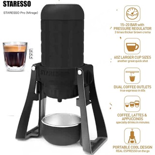 Máy pha cafe cầm tay cao cấp staresso pro áp suất 15bar - máy pha cafe cầm tay cao cấp staresso