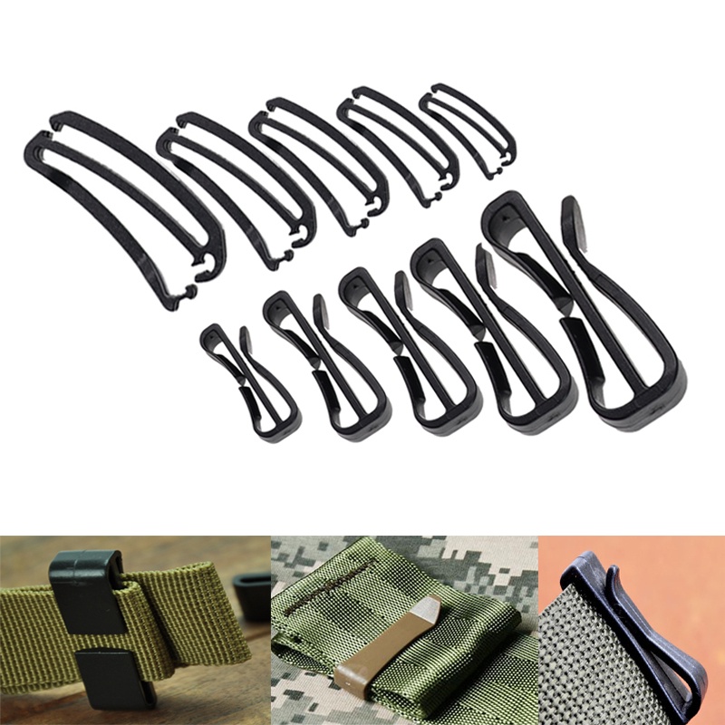 Bộ 5 Khóa Kẹp Nối Dây Đeo Thắt Lưng Chống Trượt 20 / 25 / 32 / 38 / 50mm