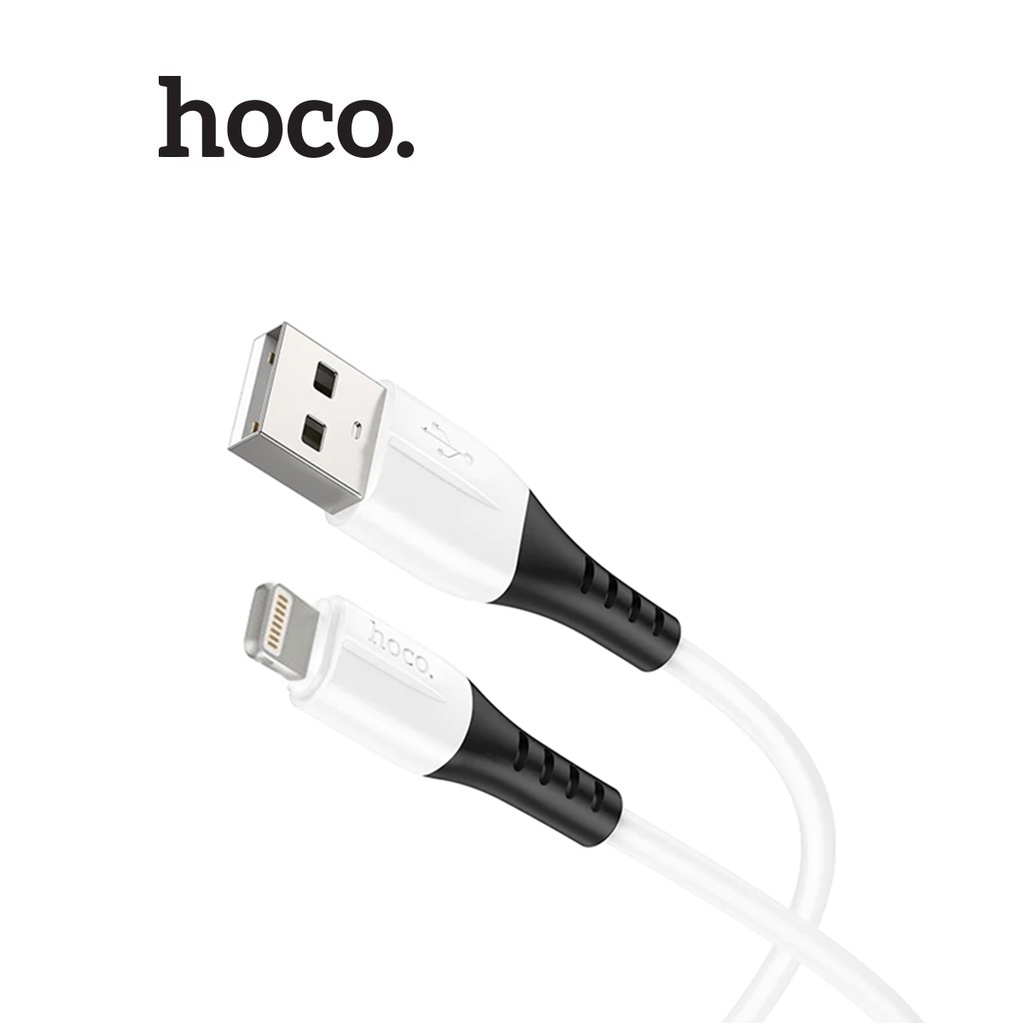 Cáp sạc 2.4A Hoco X82 chân Lightning dây Silicone dẻo cho iPhone dài 1M