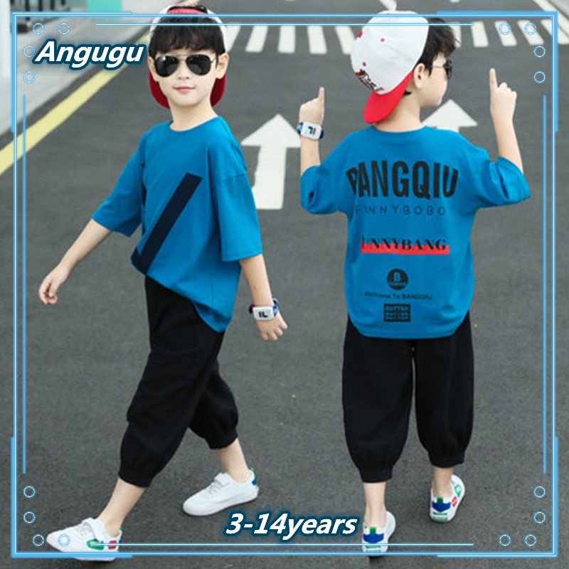Set 2 Món Áo Thun Phối Quần Short Thời Trang Cá Tính Dành Cho Bé Trai 3-4 - 5-6 - 7-8 - 9-10 - 11-12 Tuổi Bán