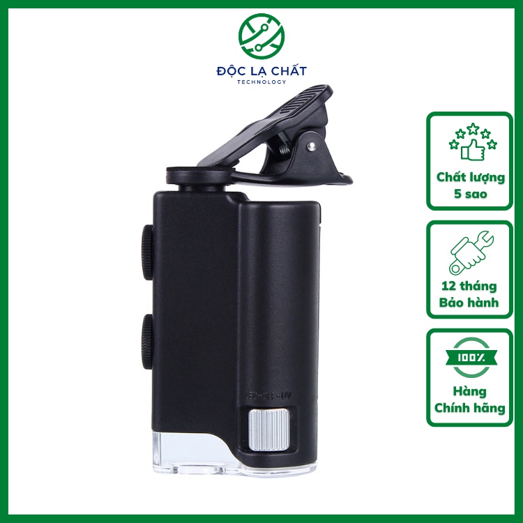 Kính hiển vi - Kính lúp kẹp điện thoại 60X-100X - Video thực tế