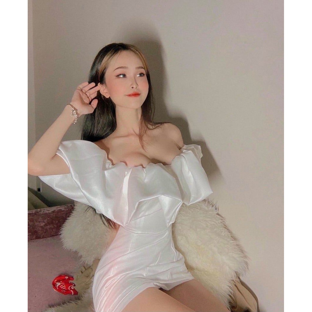 Đầm trễ vai nhún bèo Candy Dress [KÈM ẢNH THẬT] | BigBuy360 - bigbuy360.vn