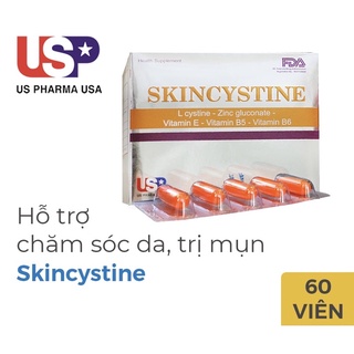 [CHÍNH HÃNG] SKINCYSTINE US Pharma viên uống giảm mụn, giảm nám, tàn nhang Hộp 60 viên SKINCYSTIN
