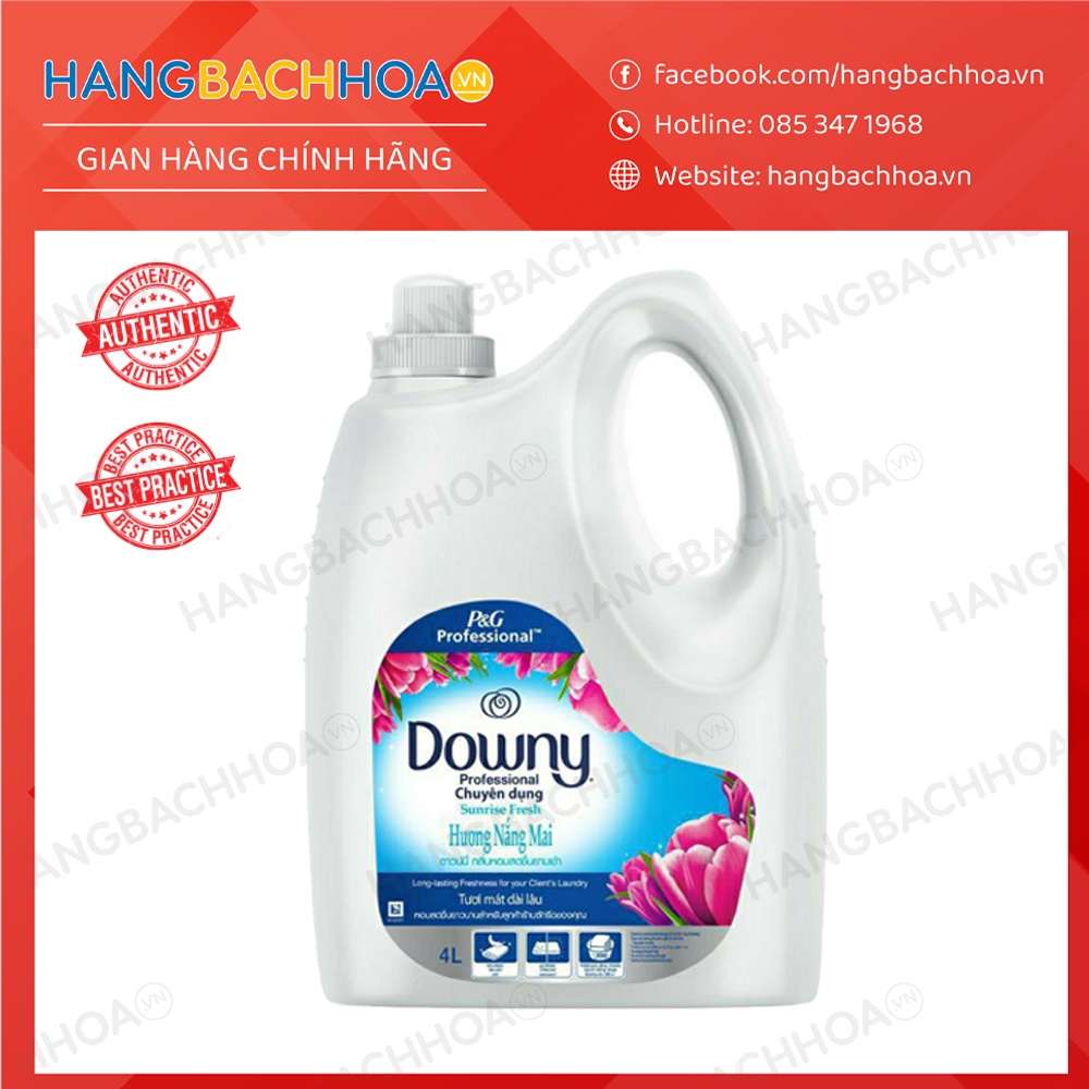 Downy Nước Xả Vải Đậm Đặc Chuyên Dụng Thơm Hương Nắng Mai 4L/Chai