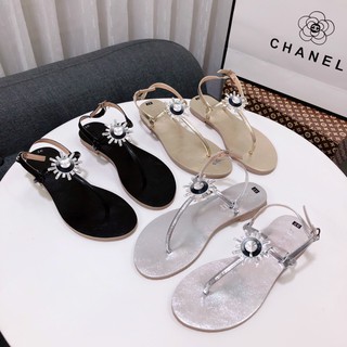 Sandal kẹp xỏ ngón quai T đá mặt trời - Sandal xỏ ngón đế bằng nữ Chile