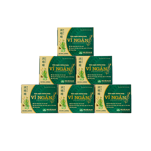 Viên ngậm ho thảo dược Vĩ Ngân hộp 10 viên - Tiêu viêm , dưỡng họng , giảm đau mau lành tổn thương niêm mạc - VN1 03