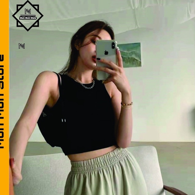Áo balo lỗ croptop nữ ôm body MunMunStore áo balo tập gym chất thun cao cấp