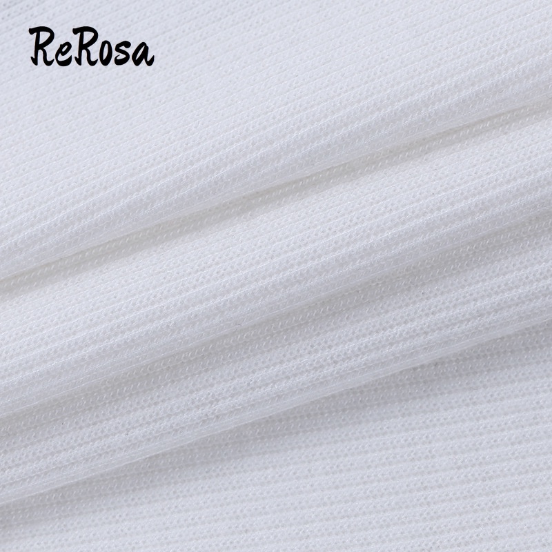 Rerosa Áo Croptop Cổ Chữ V In Họa Tiết Đầu Lâu Có Kẹp Giấy Thời Trang Quyến Rũ Cho Nữ