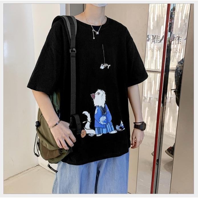 Áo Thun Tshirt Nam Nữ Unisex Chất Vải Thun Mèo Sư Phụ MAT164