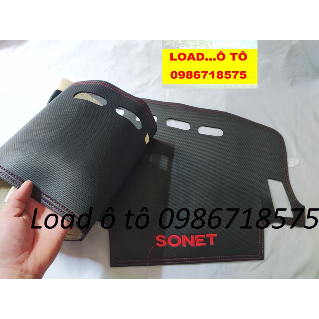 Thảm Taplo Xe KIA Sonet 2022-2024 Mẫu Da Carbon, Mẫu Nhung Cao Cấp