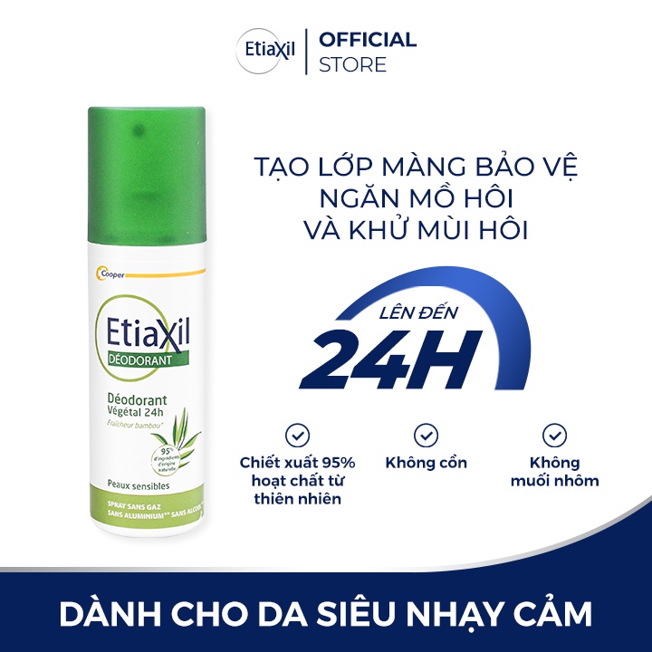 Xịt khử mùi Etiaxil chiết xuất nha đam 24h 100ml [date:1.4.2023]