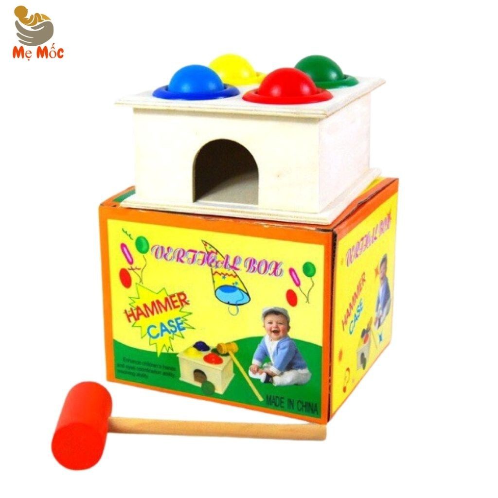 Đồ Chơi Đập Bóng Hammer Case Nhiều Màu Sắc Vui Nhộn Bằng Gỗ Cho Bé Tư Duy Thông Minh  - Shop Mẹ Mốc ,ĐB