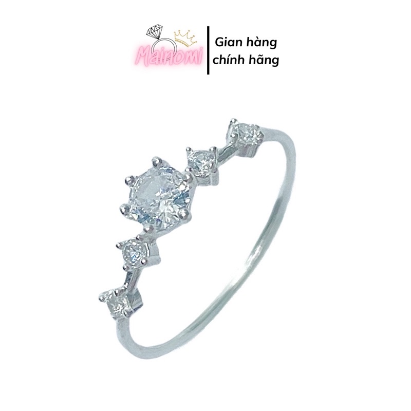 Nhẫn Bạc nữ Bông tuyết Princess, thiết kế nhẹ nhàng cuốn hút ánh nhìn Mainomi Shop Bạc Xinh