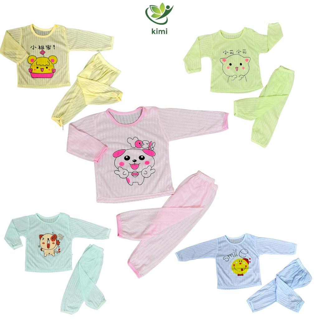 Bộ dài tay cotton giấy cho bé trai bé gái trẻ sơ sinh hàng đẹp giá rẻ 3-15kg