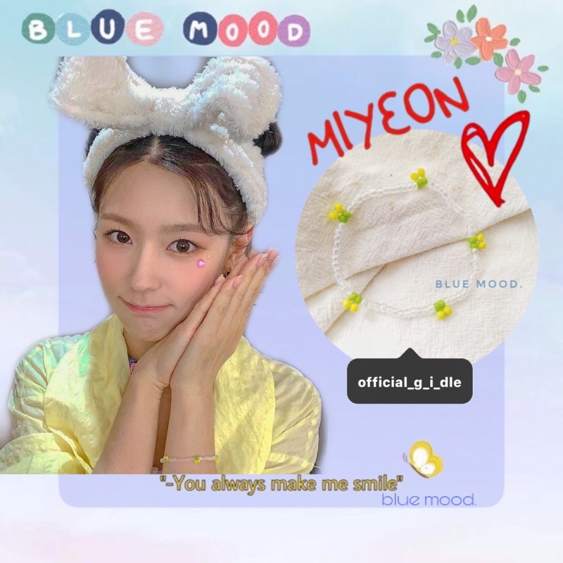 Vòng tay handmade hạt cườm Lemon Inspired Miyeon G-idle