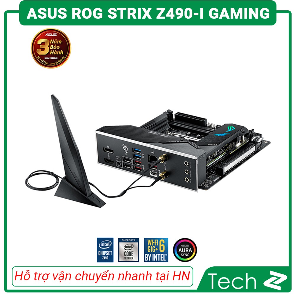 Mainboard ASUS ROG STRIX Z490 I GAMING (Intel Z490, Socket 1200, Mini ITX, 2 khe RAM DDR4)