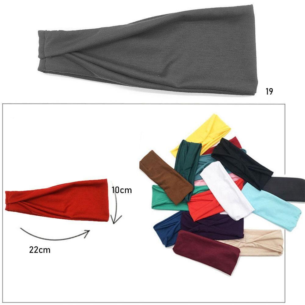 MAYSHOW 19 Colors Sport Sweat Headband Absorbent Yoga Hair Bands Athlete Sweatband Accessories Men and Women Outdoor Running Sports Safety Cycling Head Band