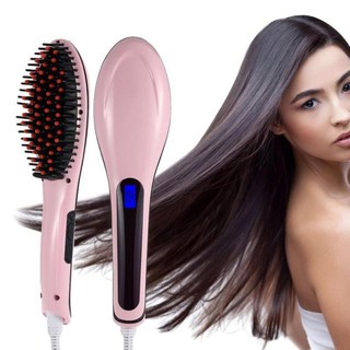 Lược chảy thẳng tóc HQT 906, lược tạo kiểu tóc có đèn led. Xả lỗ