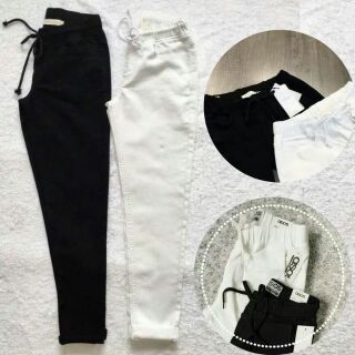 Quần kaki nữ dáng thụng( đen/trắng)