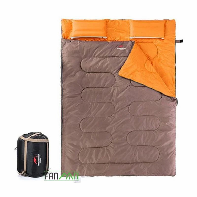TÚI NGỦ ĐÔI CÓ GỐI BƠM HƠI NATUREHIKE SD15M030-J