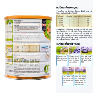 SỮA BỘT COLOS OPTI 0/1+ 800G