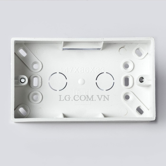 Đế ô cắm điện nổi đôi cho ổ điện, công tắc LGtech chất lượng cao DND-001