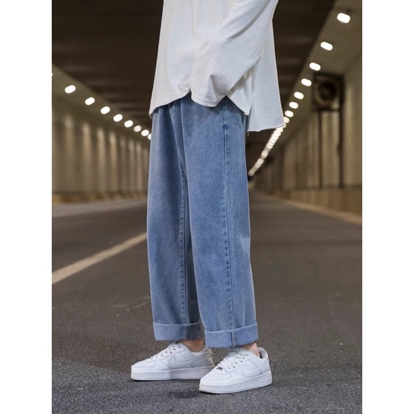Quần jeans baggy suông rộng Dhclothes- quần bò ống rộng nam nữ KÈM ẢNH HÀNG THẬT- Q4-  Phong cach Hàn quốc Hottrend2022