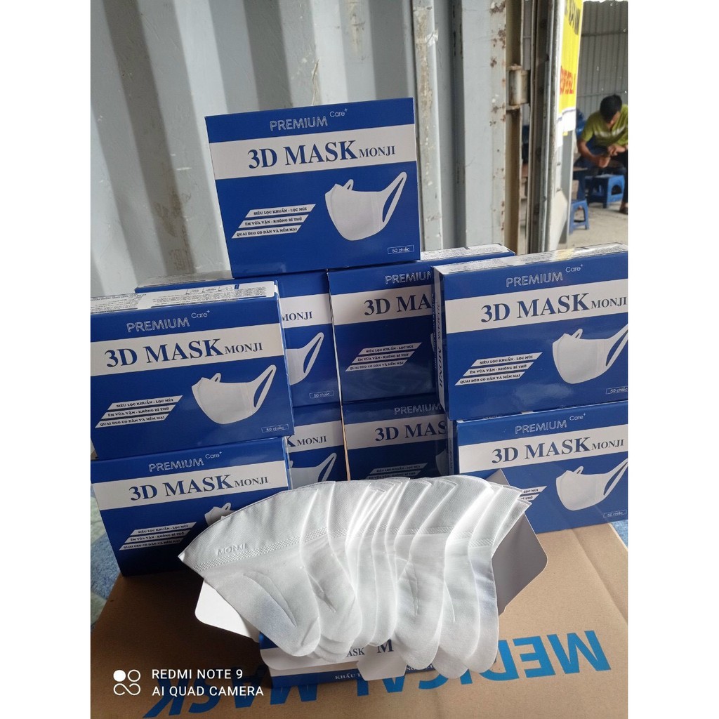 Khẩu trang y tế 4 lớp giấy kháng khuẩn hàng công ty hộp 50 chiếc Ami - Sakata - 3D - Phúc Anh - Famapro | BigBuy360 - bigbuy360.vn