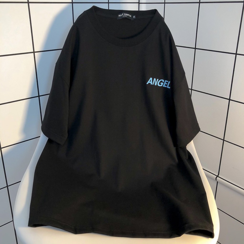 Áo Thun Tay Lỡ Unisex ANGEL Vải Tici Form Rộng - Tuni Store