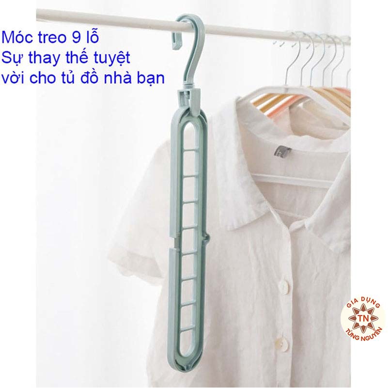 Móc Treo Quần Áo Đa Năng Tiện Lợi 9 Lỗ SIÊU HÓT [MÓC 9 LỖ]