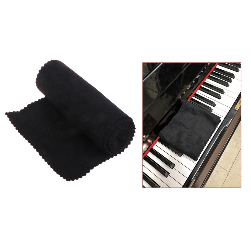 yoodada 88 Keys Black Soft Piano Key Cover Keyboard Dust Proof Moisture Flannel Cloth Piano Protect