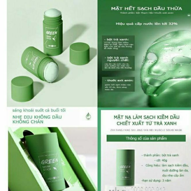 mặt nạ trà xanh Green stick mp