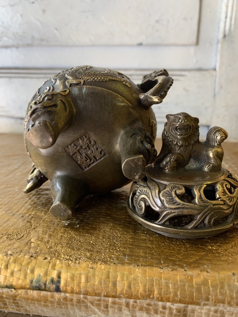 Xông trầm lân mini bằng đồng | BigBuy360 - bigbuy360.vn