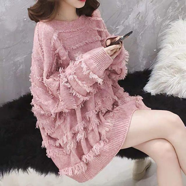 Áo len thụng tua rua có big size