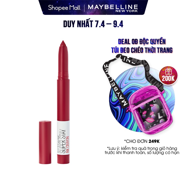 Son bút chì mịn lì 8h lâu trôi Maybelline New York Super Stay Ink Crayon Lipstick 1.2g